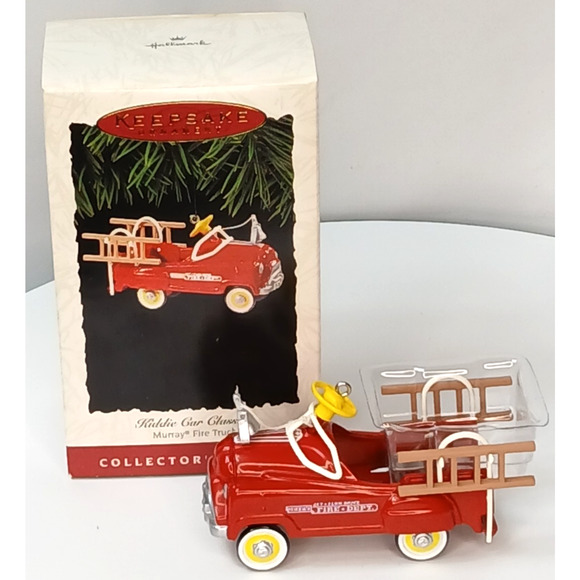 Vintage Hallmark Keepsake Murray Fire Truck Red Die Cast Kiddie Car Classics #2 - Picture 1 of 13